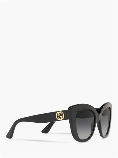 Gucci Women's Matelasse Rounded Cat Eye Sunglasses, Shiny .